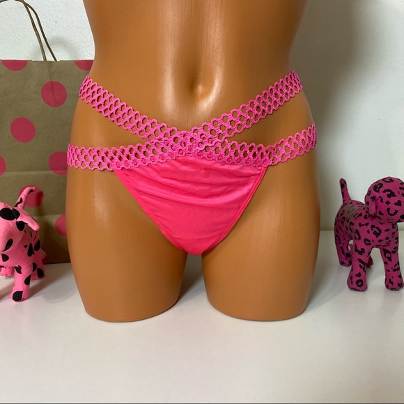 🚫SOLD🚫VICTORIA’S SECRET FISHNET STRAPPY THONG - Picture 2 of 4